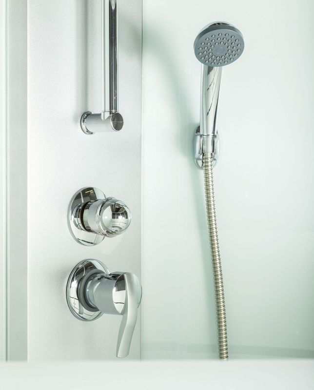 Kerra - Strada - Douchecabine - 90x90 cm - Deels Matglas - Inclusief Regendouche en Massagejets