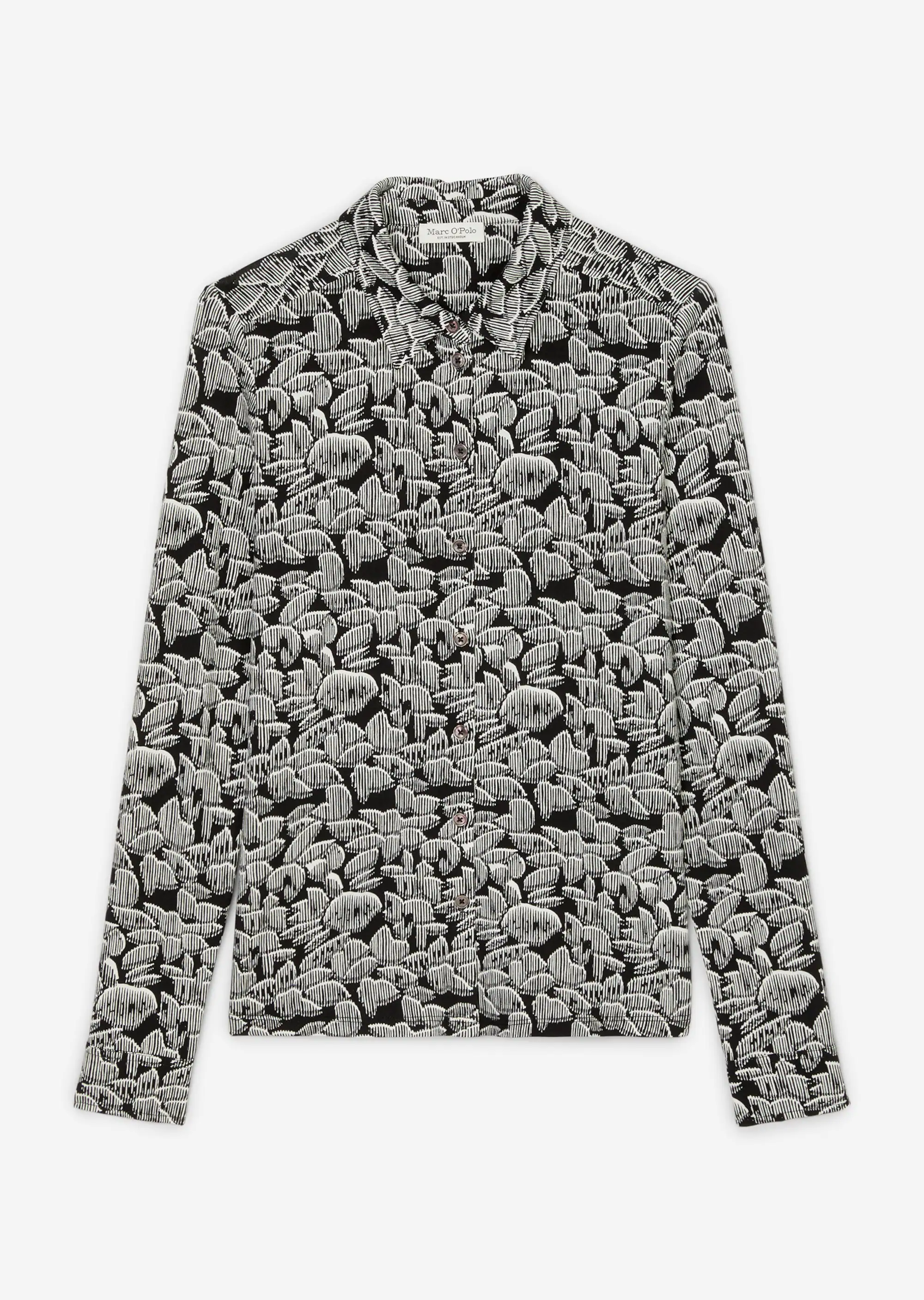 Jersey-Print-Bluse regularaus LENZING™ ECOVERO™