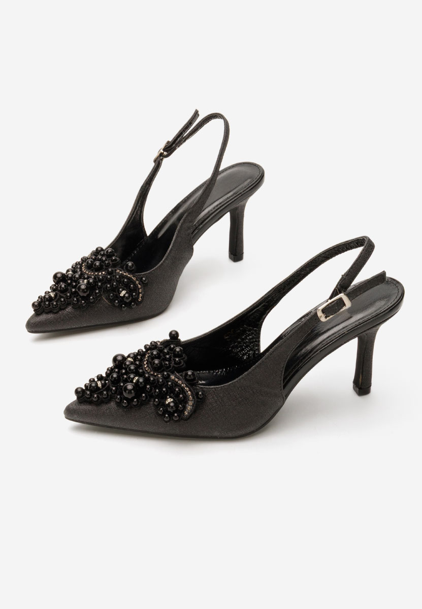 Chaussures slingback noirs Raiancy