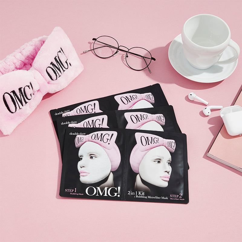 OMG! 2 in 1 KIT Detox Bubbling Microfiber Mask