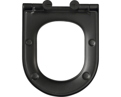 Jungborn spoelrandloze toiletcombinatie FLORIEL/ONE 64 matzwart met toiletzitting en softclose-mechanisme