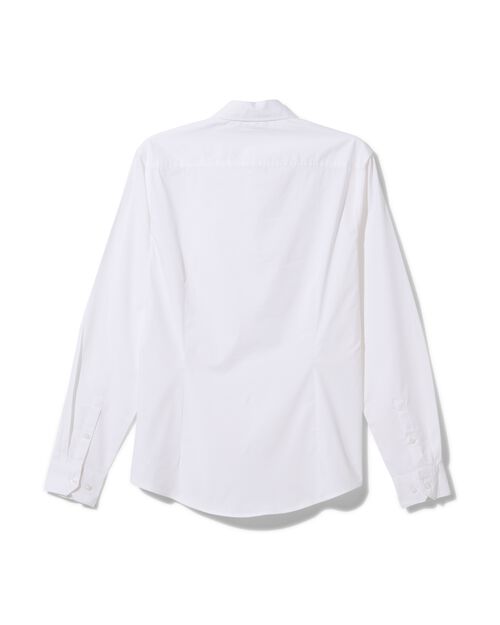 chemise homme coton avec stretch blanc