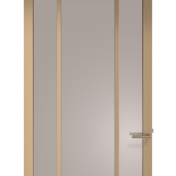 Arne & Bodil binnendeur ABE108 brons glas - metallic brons staallook afwerking