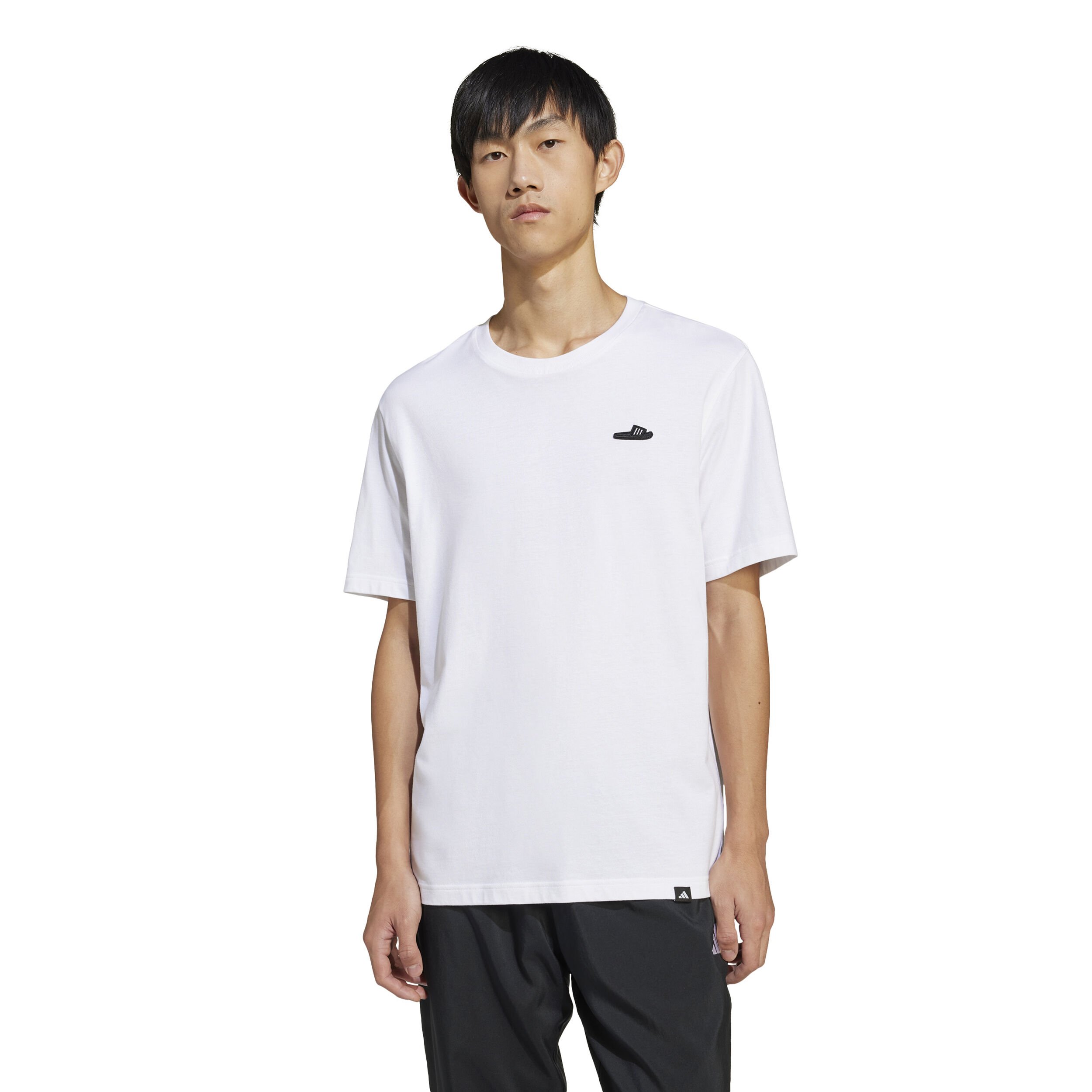 adidas Lounge Slide Graphic T-shirt Hommes - Blanc
