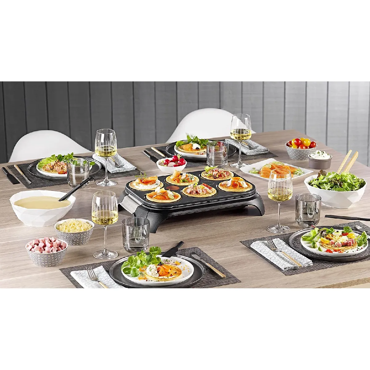 TEFAL Crêpière Électrique 6 Crêpes - 1000 W Noir