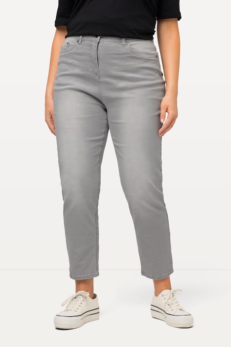Mom-Jeans, innen bedruckt, 5-Pocket-Schnitt
