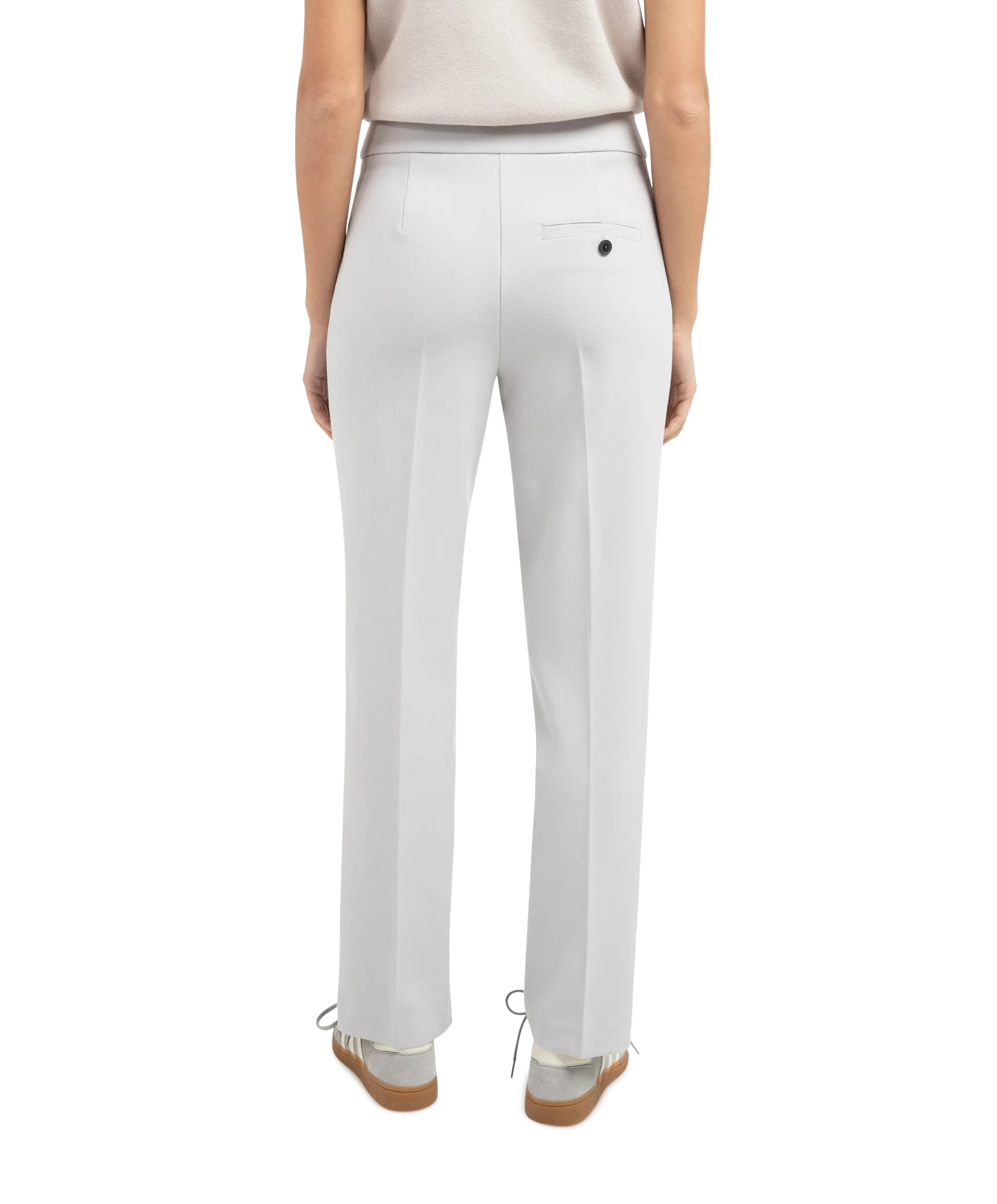 YAYA Tailleband dames broek grijs