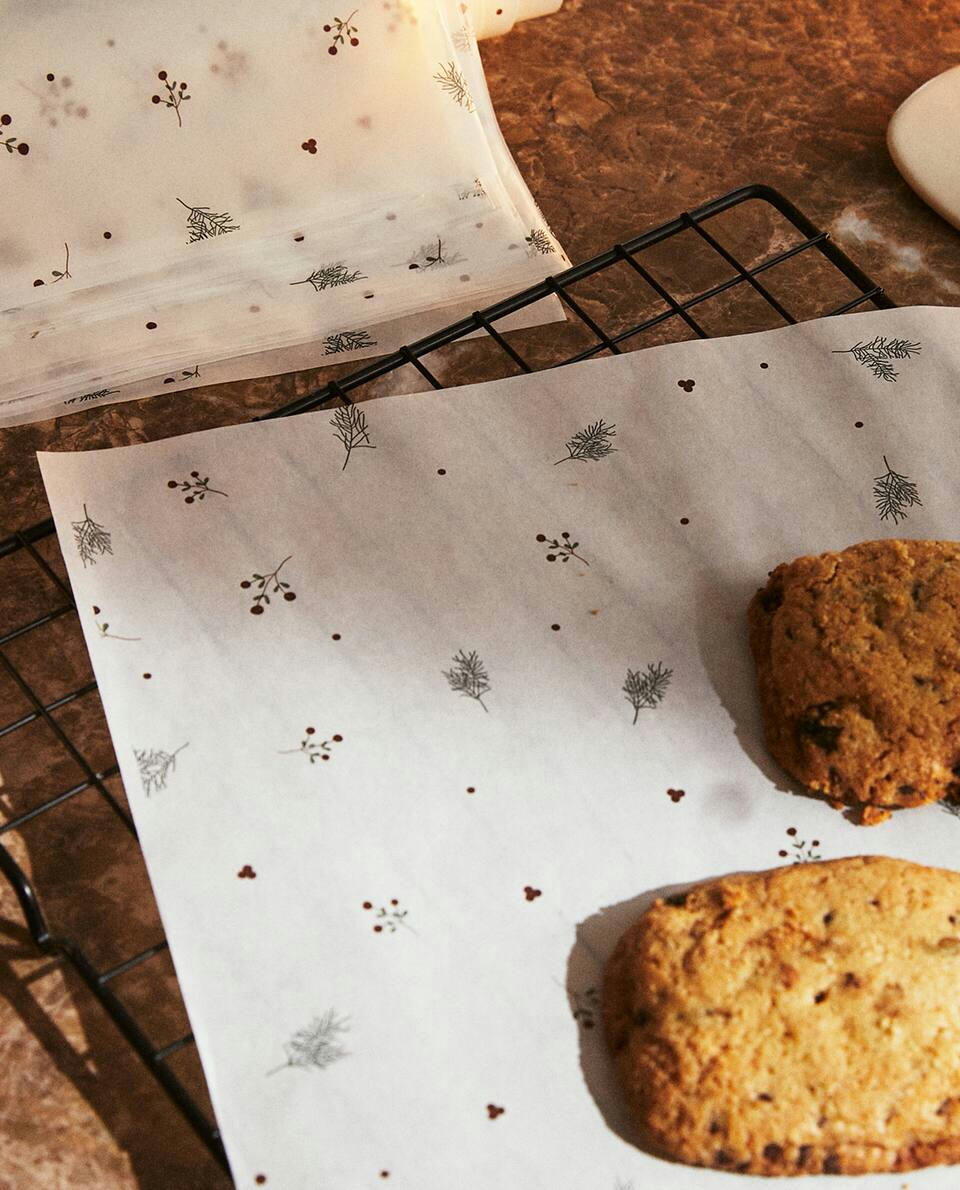 Pacote de papel para forno com estampa de visco de Natal (pacote com 20)
