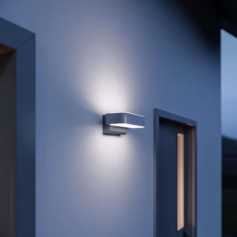 LED Wandlamp - Antraciet - Buitenlamp - IP44 - Bluetooth Sensor