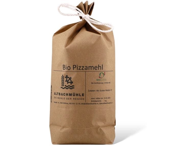 Altbachmühle Pizzamehl Bio Suisse 1 kg Hochwertiges Mehl aus der Schweiz für feine Pizza