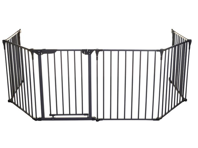 DREAMBABY Laufgitter Royale Converta Charcoal 3-in-1 Metall Laufgitter breite Barriere/Kaminschutz