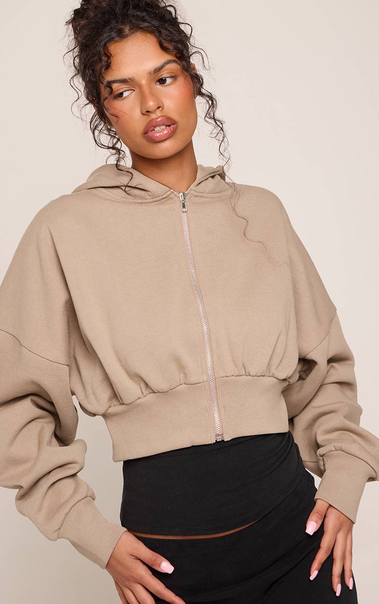 Moka Veste Zippée Courte À Manches Ballon