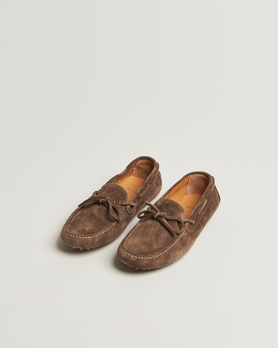 Myrqvist Tofta Car Shoe Taupe Suede