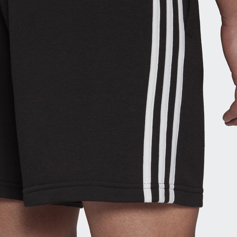 adidas Short d'Entraînement Essentials French Terry 3-Stripes - Noir/Blanc