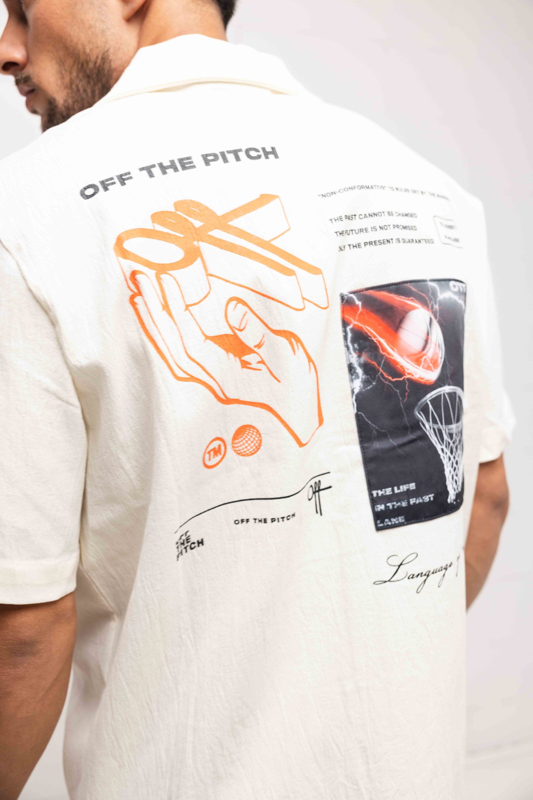 Off The Pitch Spartan Shirt Heren Gebroken Wit