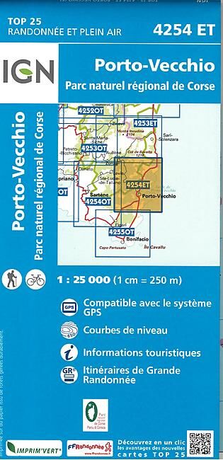 IGN - TOP25 4254ET PORTO VECCHIO 1 25 000