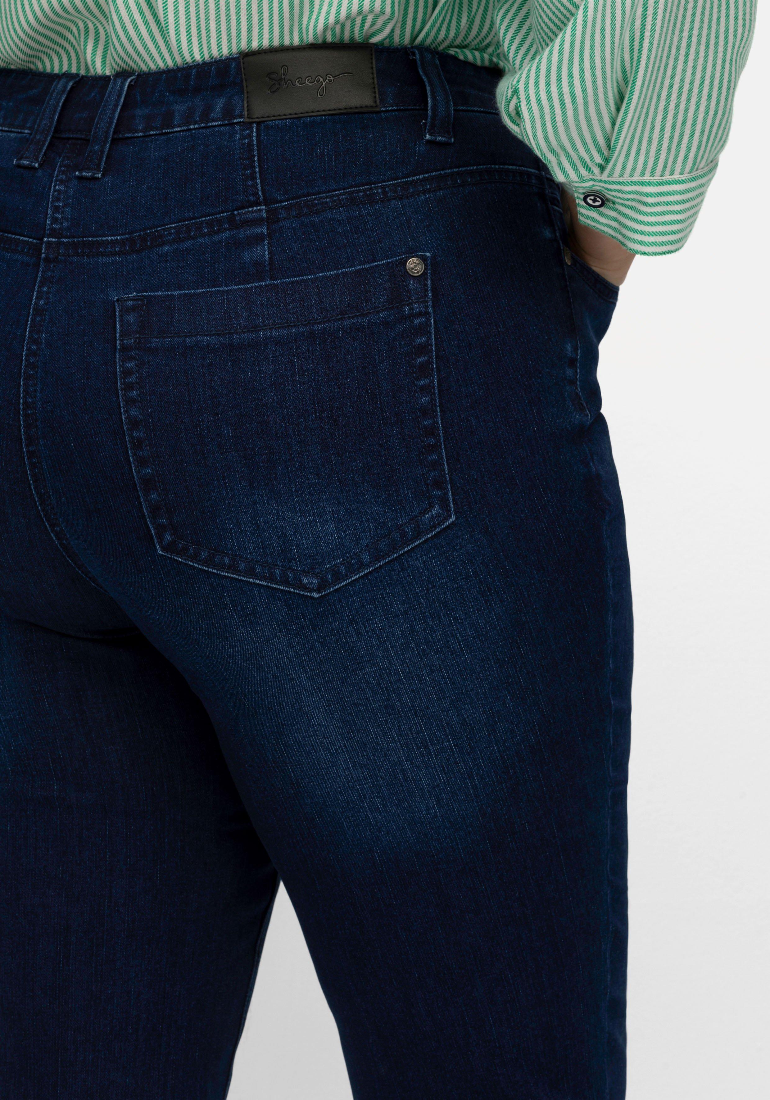 Gerade Jeans mit Biesen