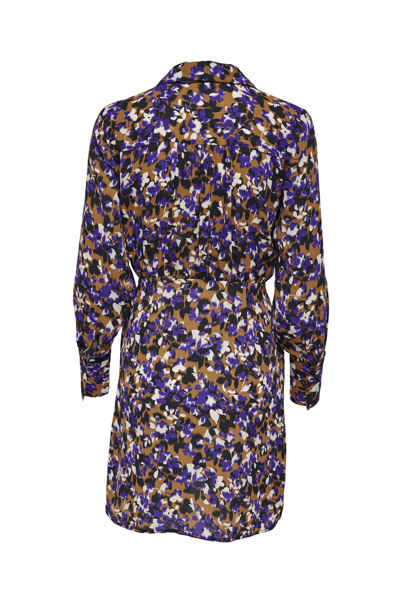 Vestido curto com mangas compridas