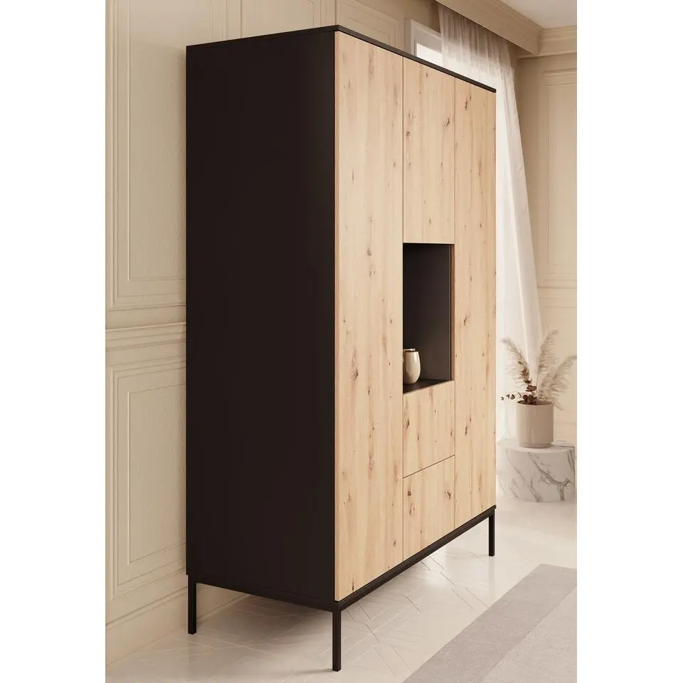 Meubella - Kledingkast Lagos - Eiken - 135 cm