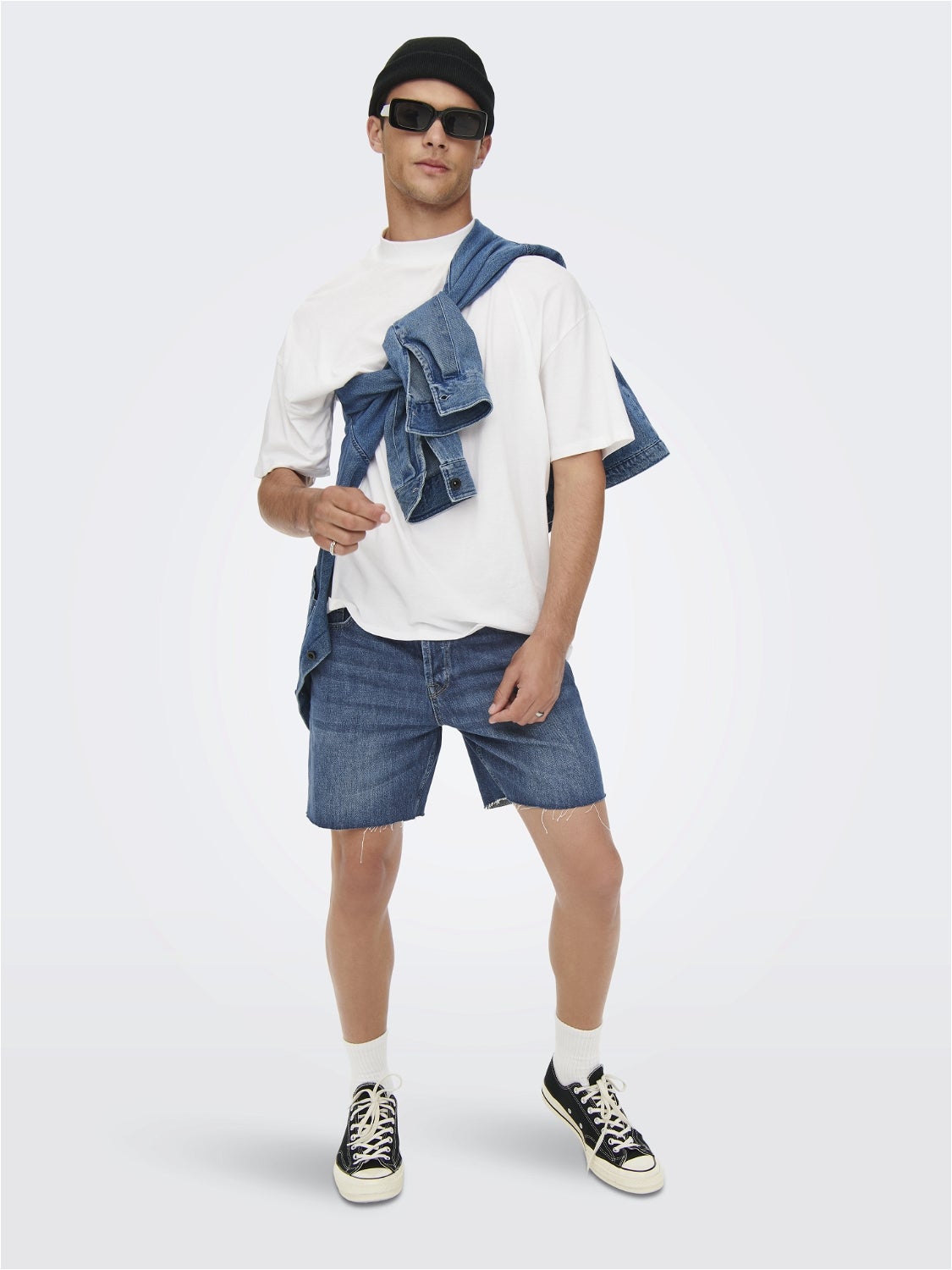 ONSAVI Locker geschnitten Shorts Blue Denim