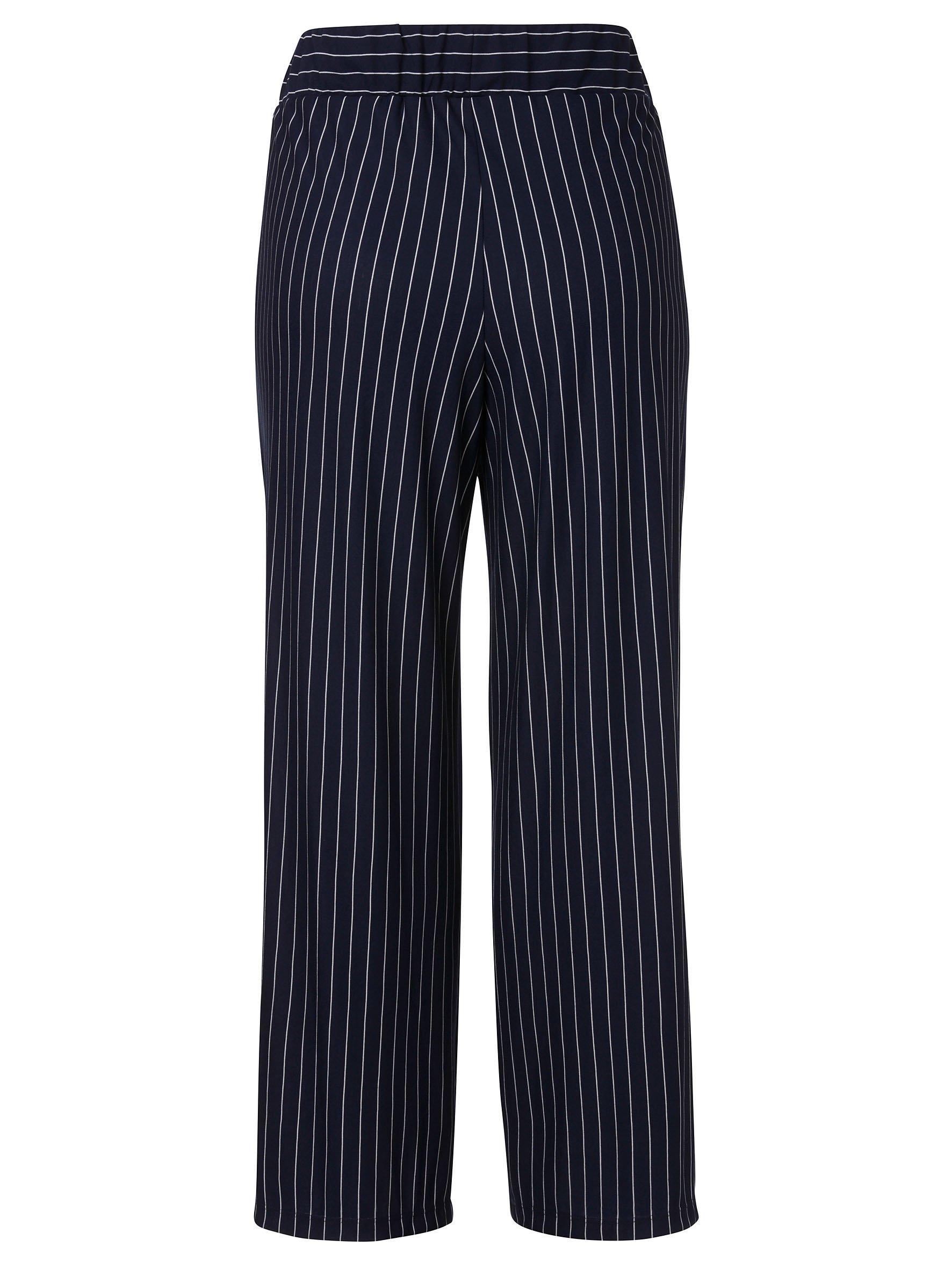 Weite 7/8-Hose mit Nadelstreifenmuster
