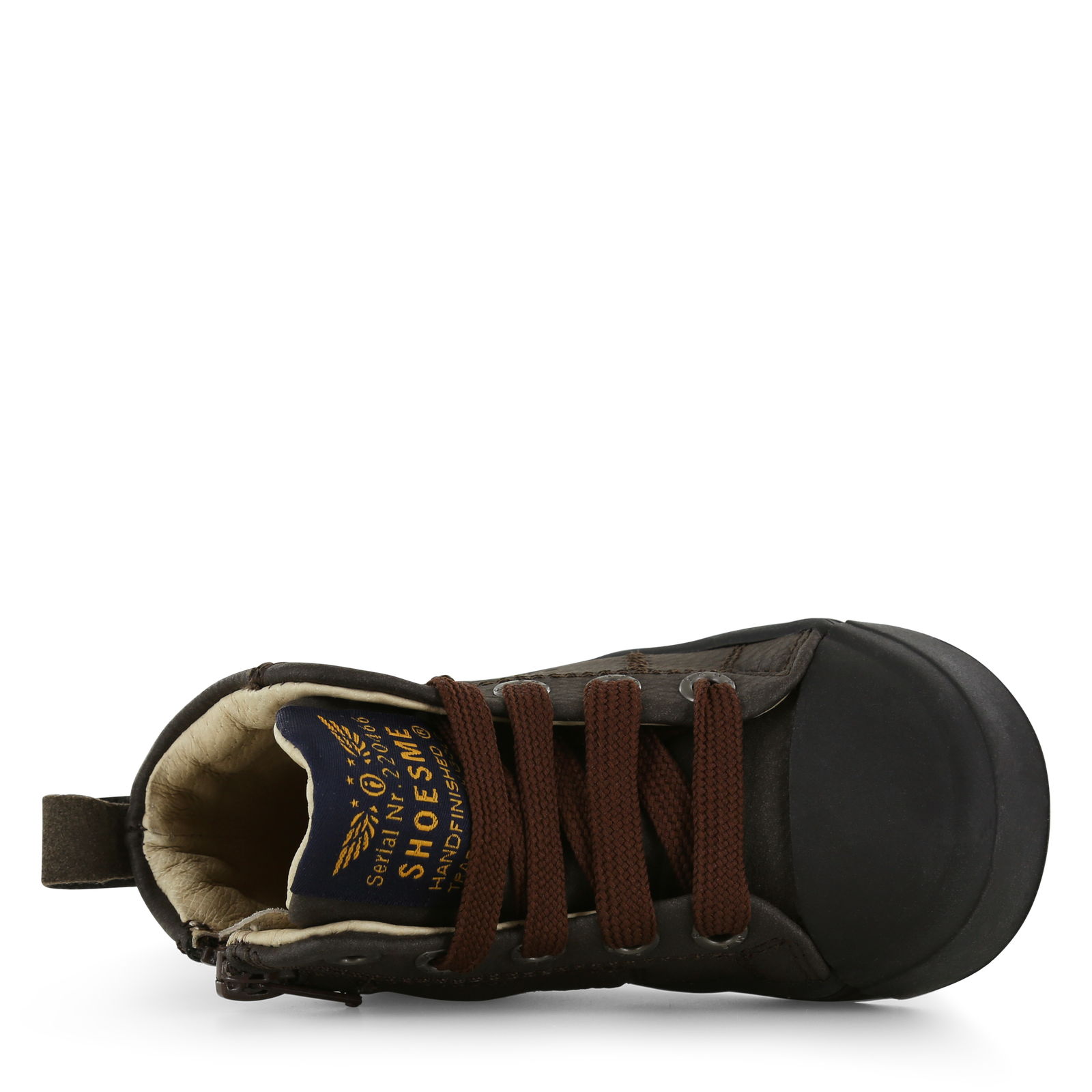 Shoesme dunkelbrauner Schnürschuhe mit Aufnäher