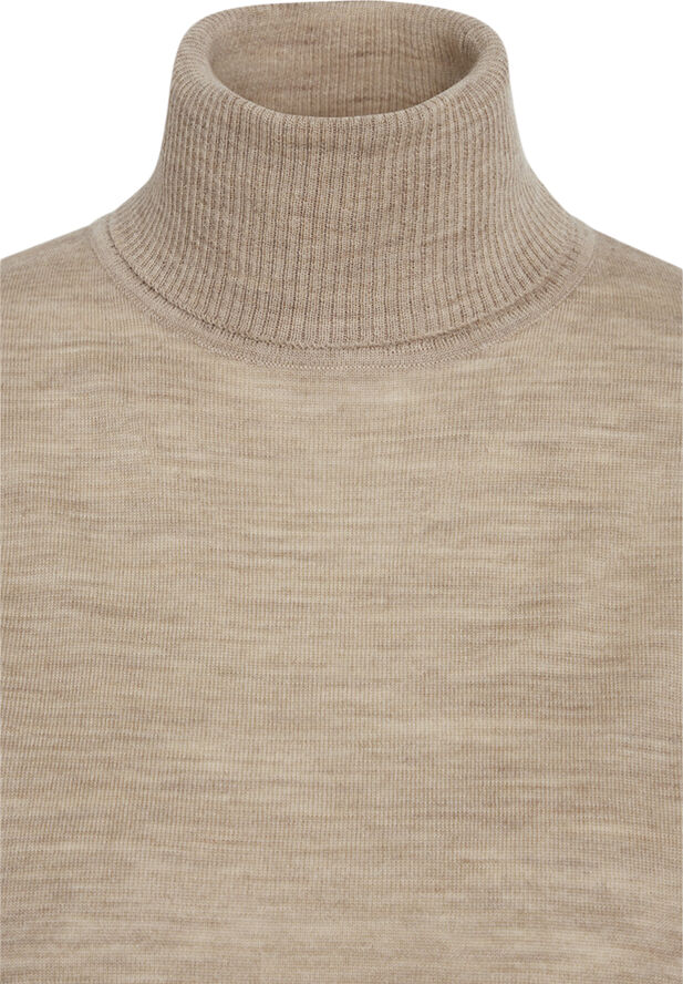 Bruuns Bazaar CharleneBBRoll Neck knit Sand melange