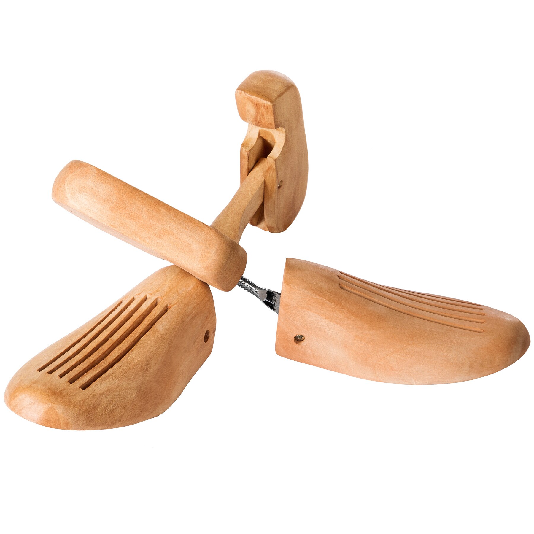 tectake® 1 Paar Schraubspanner, aus Lotusholz, Verhinderung von Gehfalten, gute Luftzirkulation