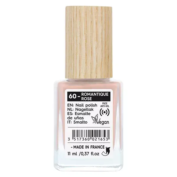 Esmalte So'Bio Étic Natural Color nº 60 Rosa Romântico 11ml