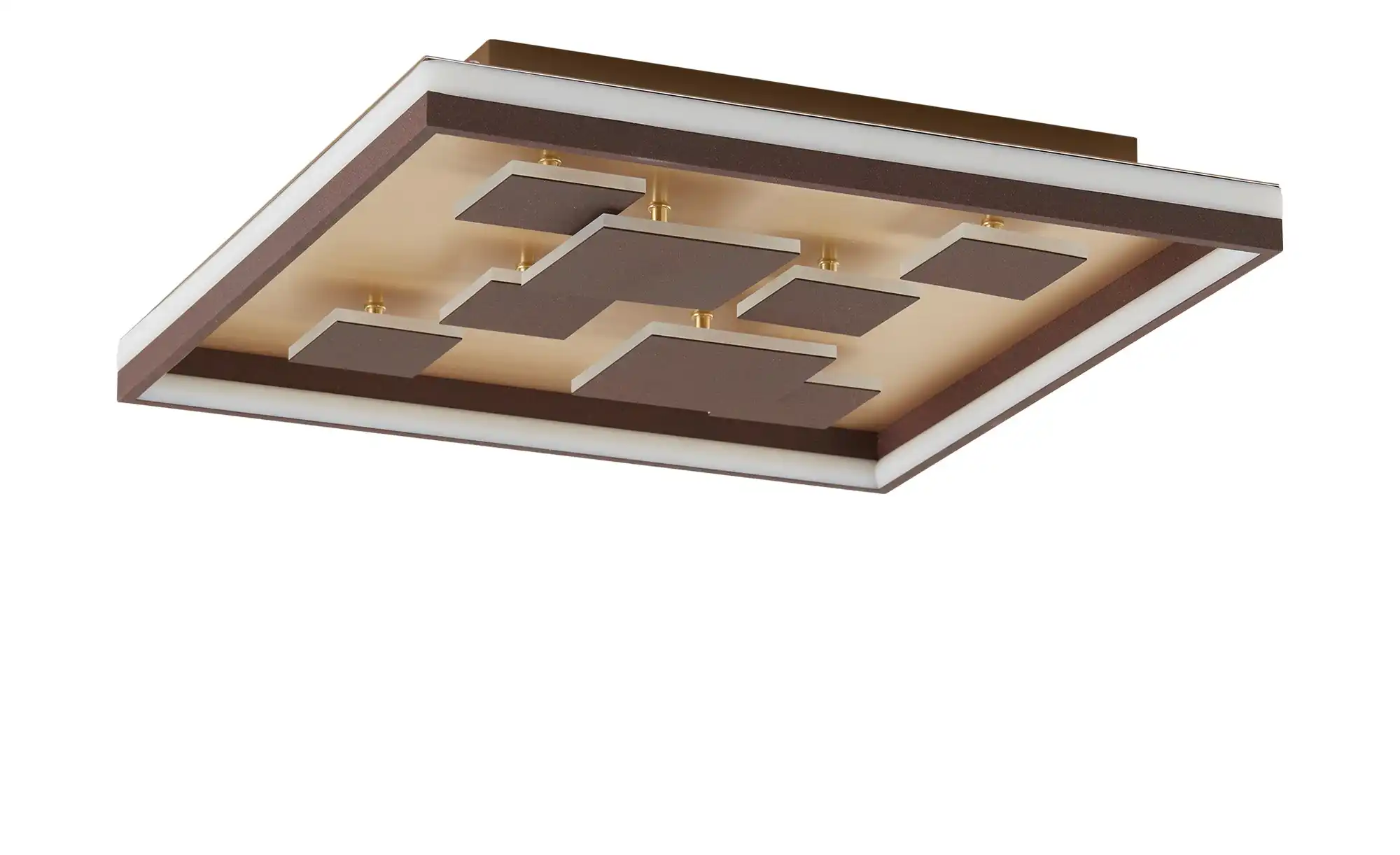 Fischer-Honsel LED-Deckenleuchte braun-rost, eckig
