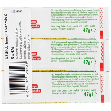 Dextro Energy Fast Direct Lemon + Vitamin C 3 x 47 g