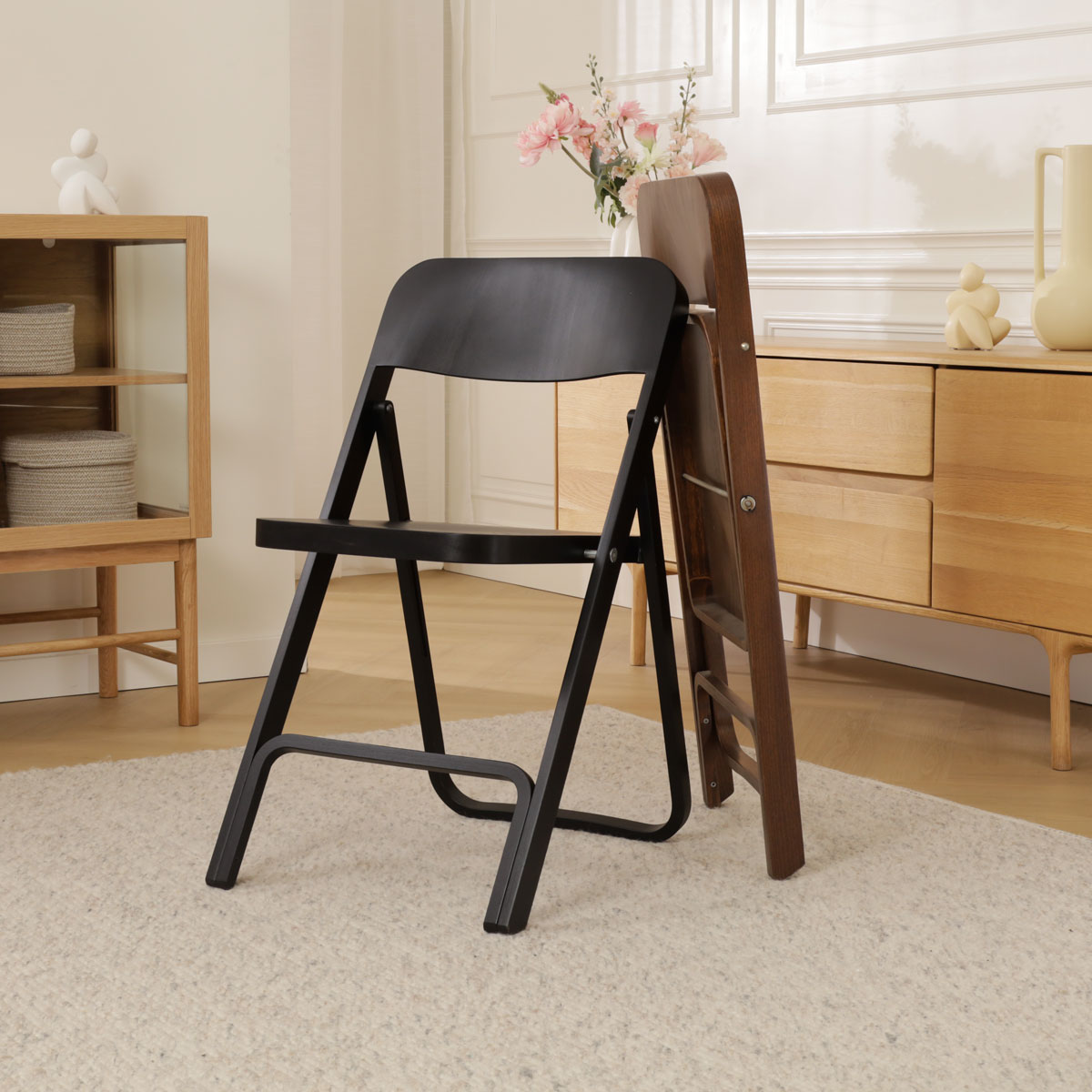 Houten klapstoel Flip - walnoot
