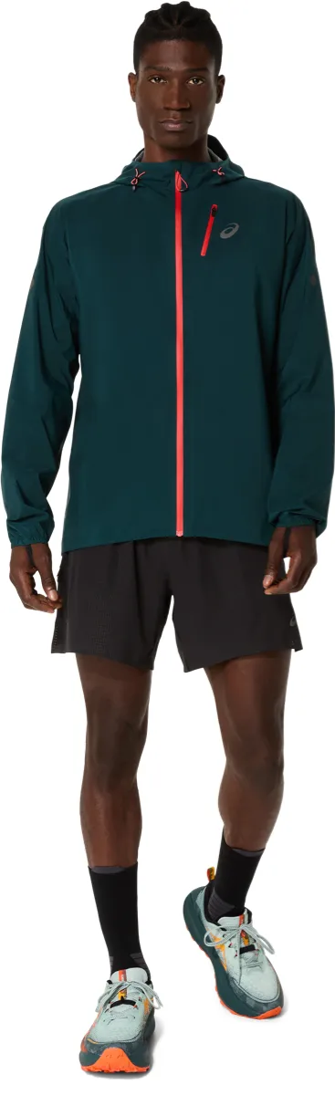 Asics Ms Fujitrail Elite Waterproof Jacket Saxon Green