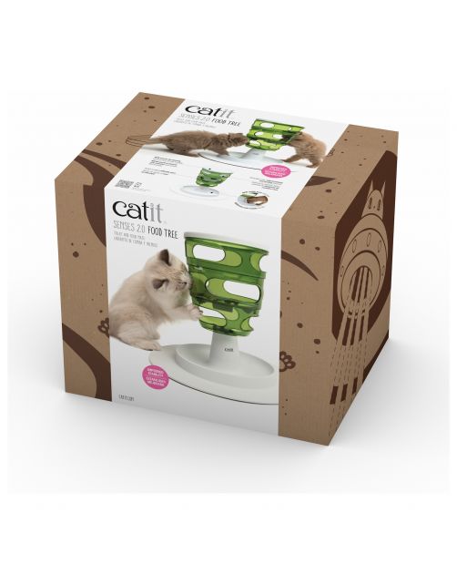 Catit Senses Food Tree - Kattenspeelgoed - 27x35x31 cm Wit Groen