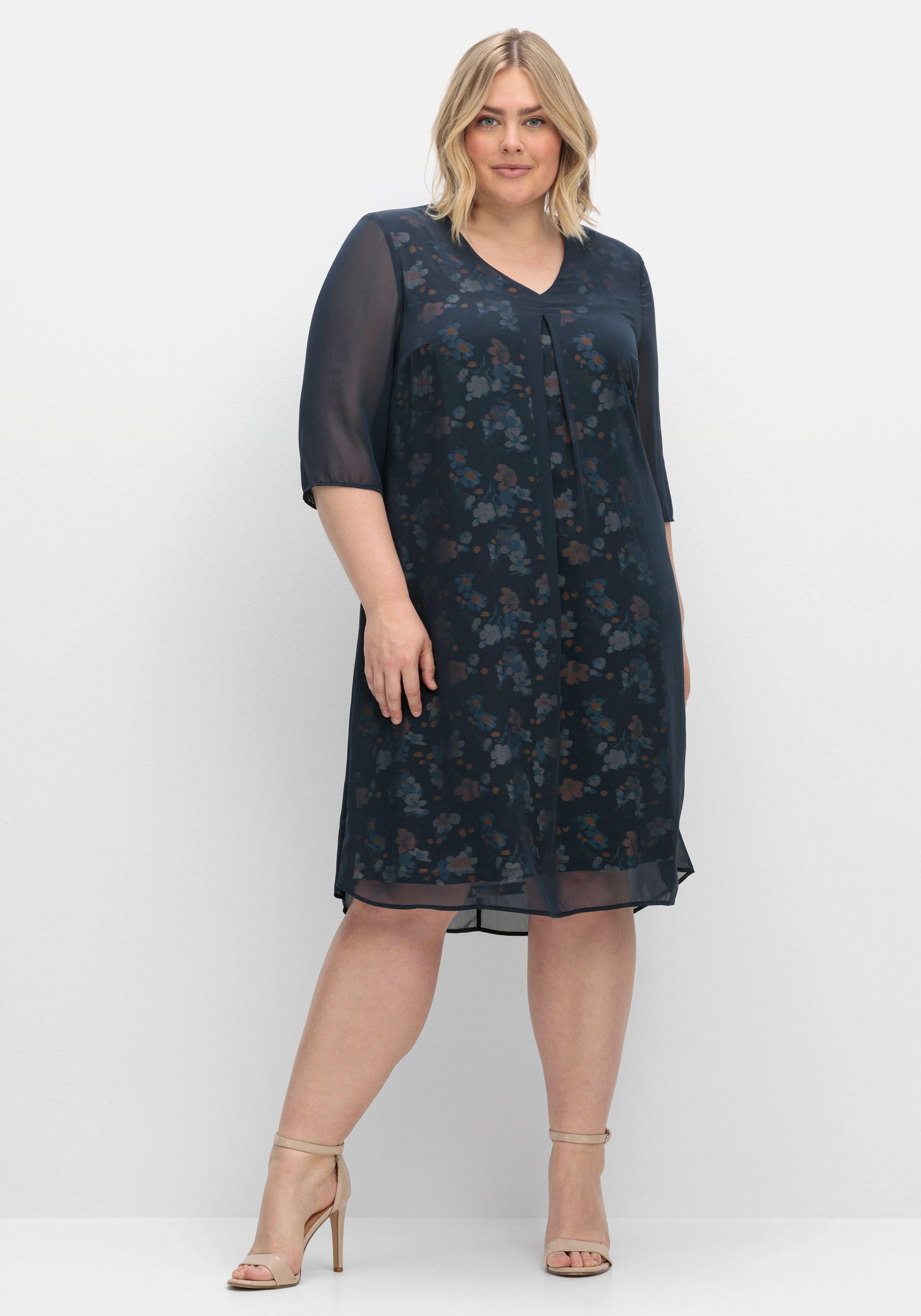 Chiffonkleid im Lagenlook, mit Blumenprint