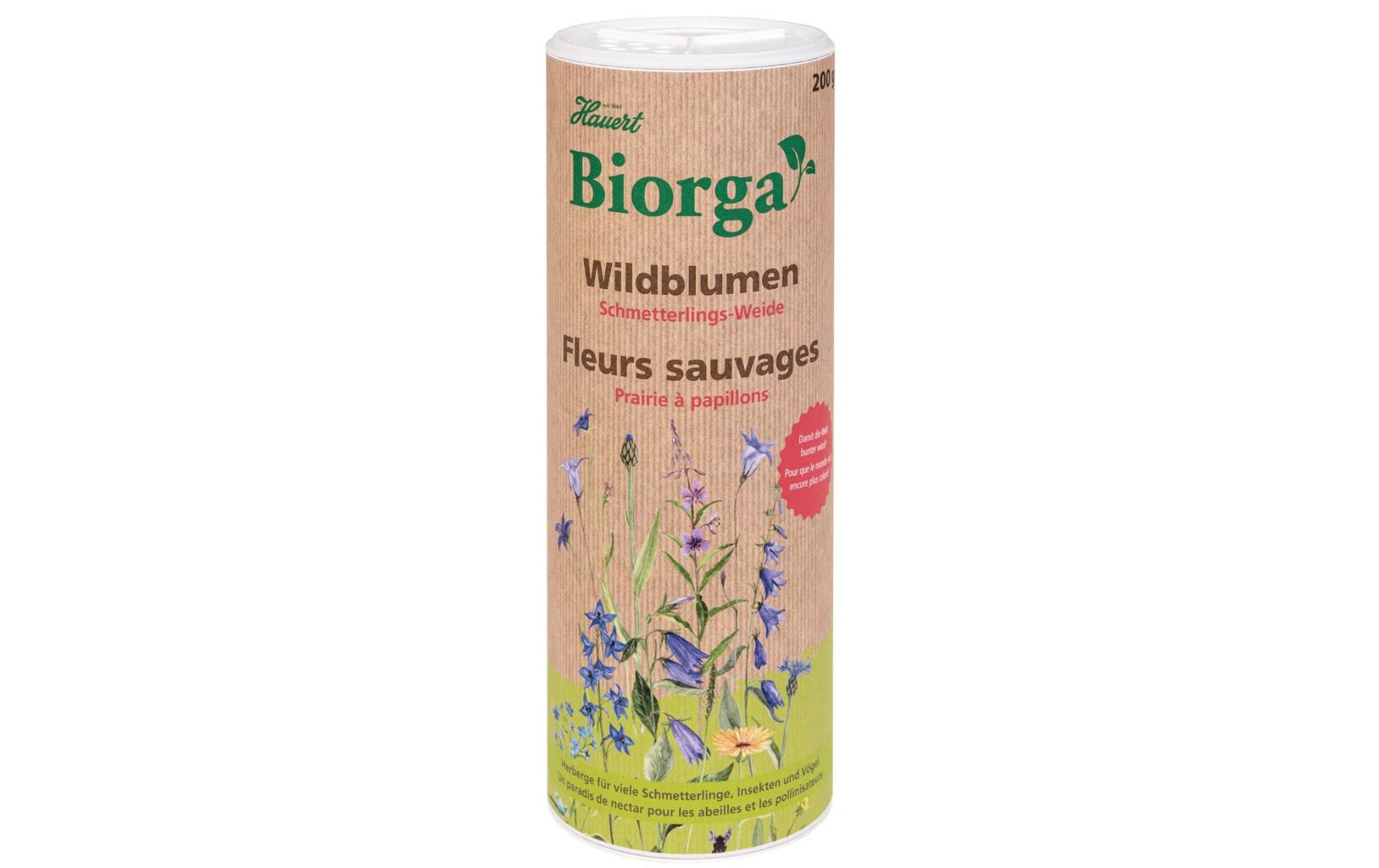 Saatgut Biorga Wildblumen Blumenwiese 0.2 kg, CH-ÖkotypenSchmetterlingswiese, Blumensamen CH-Ökotypen