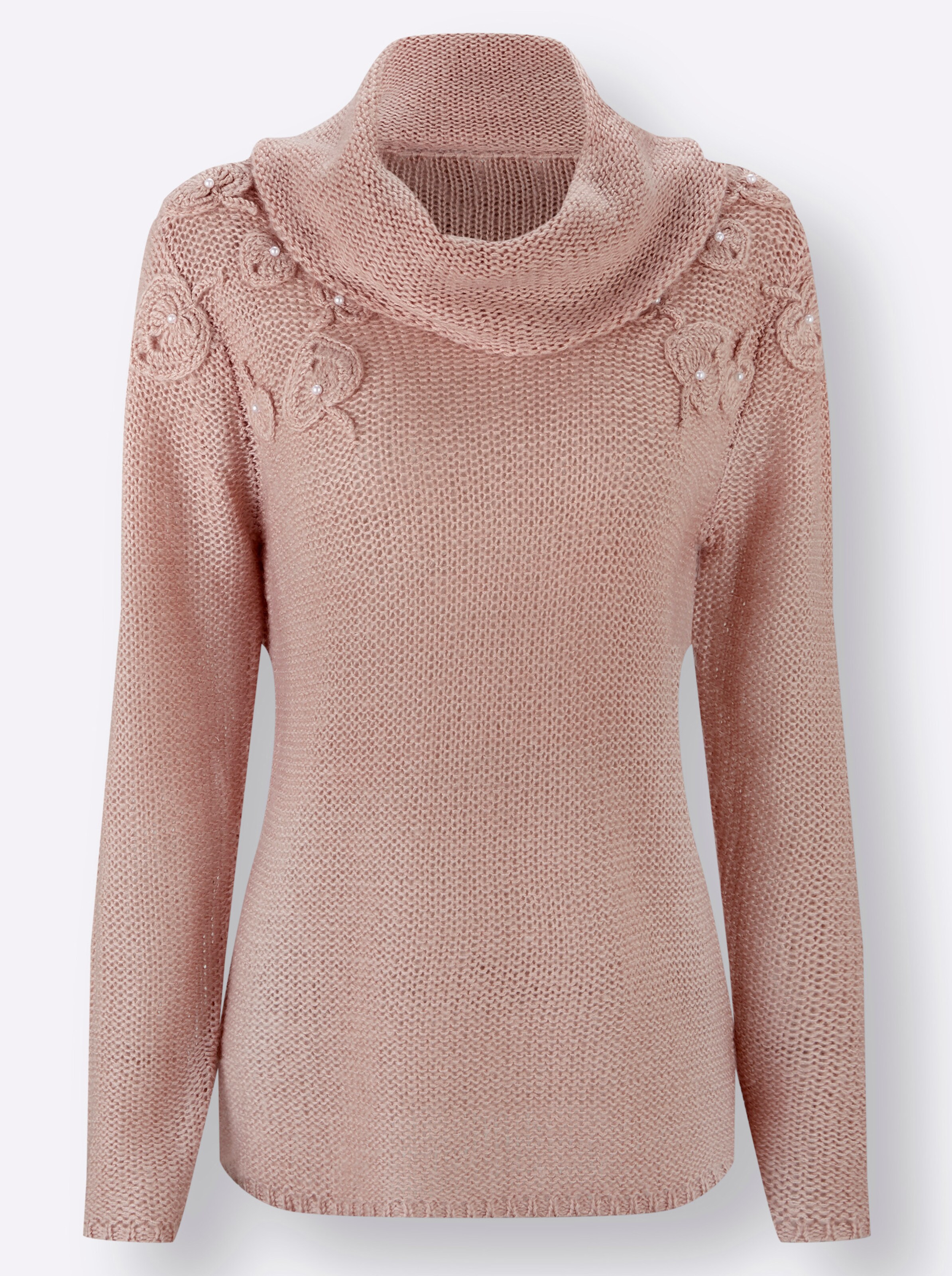 Strickpullover in puder