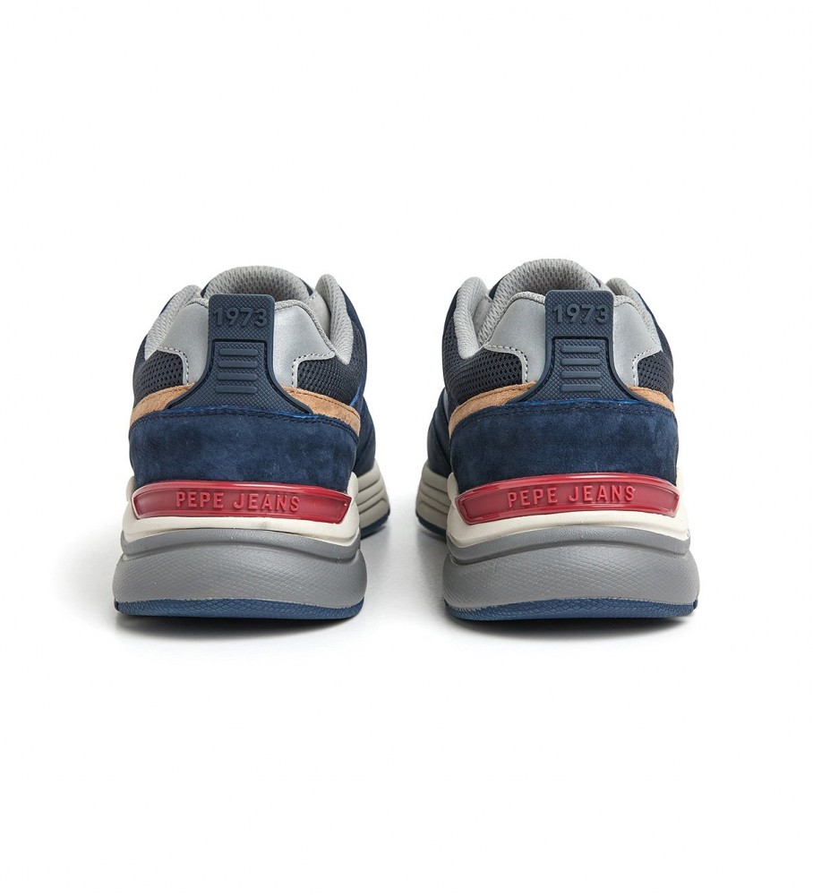 Tênis Pepe Jeans Dave Sider de couro azul-marinho