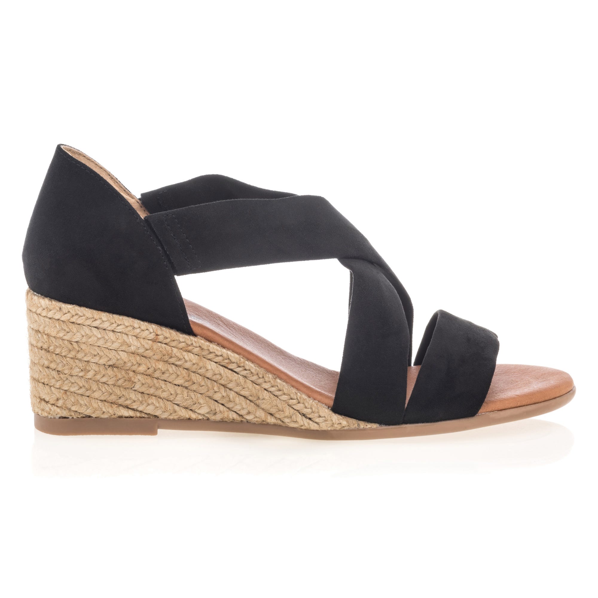 Sandales à talon compensé Femme noir