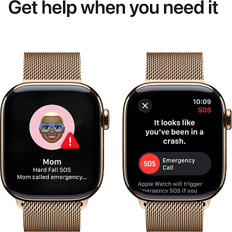 Apple Watch S10 Cell 46 mm - Gold Titanium Milanese Band