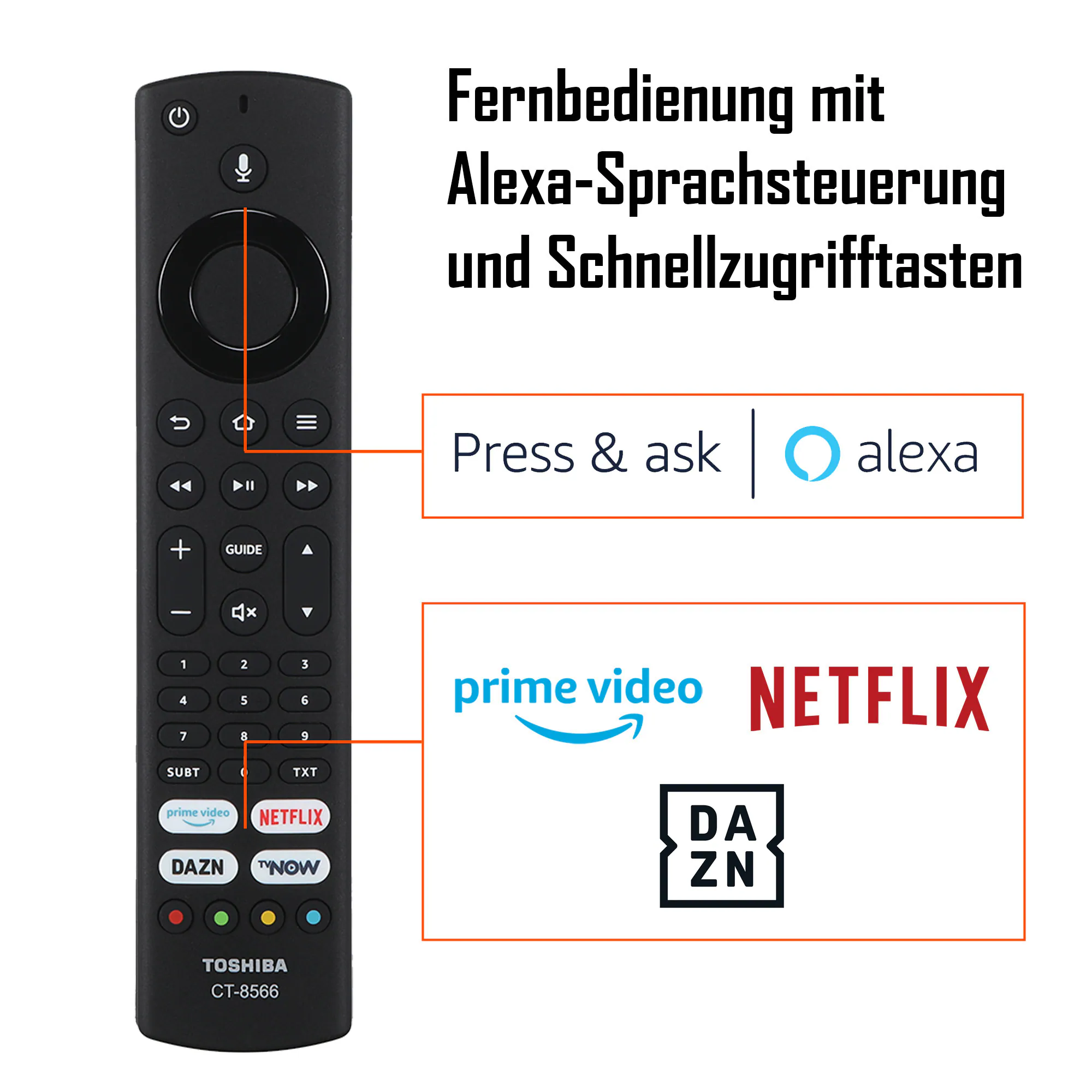Toshiba 50QF5D63DA 50 Zoll QLED Fernseher/Fire TV (4K Ultra HD, HDR Dolby Vision, Smart TV, Alexa Built-In)