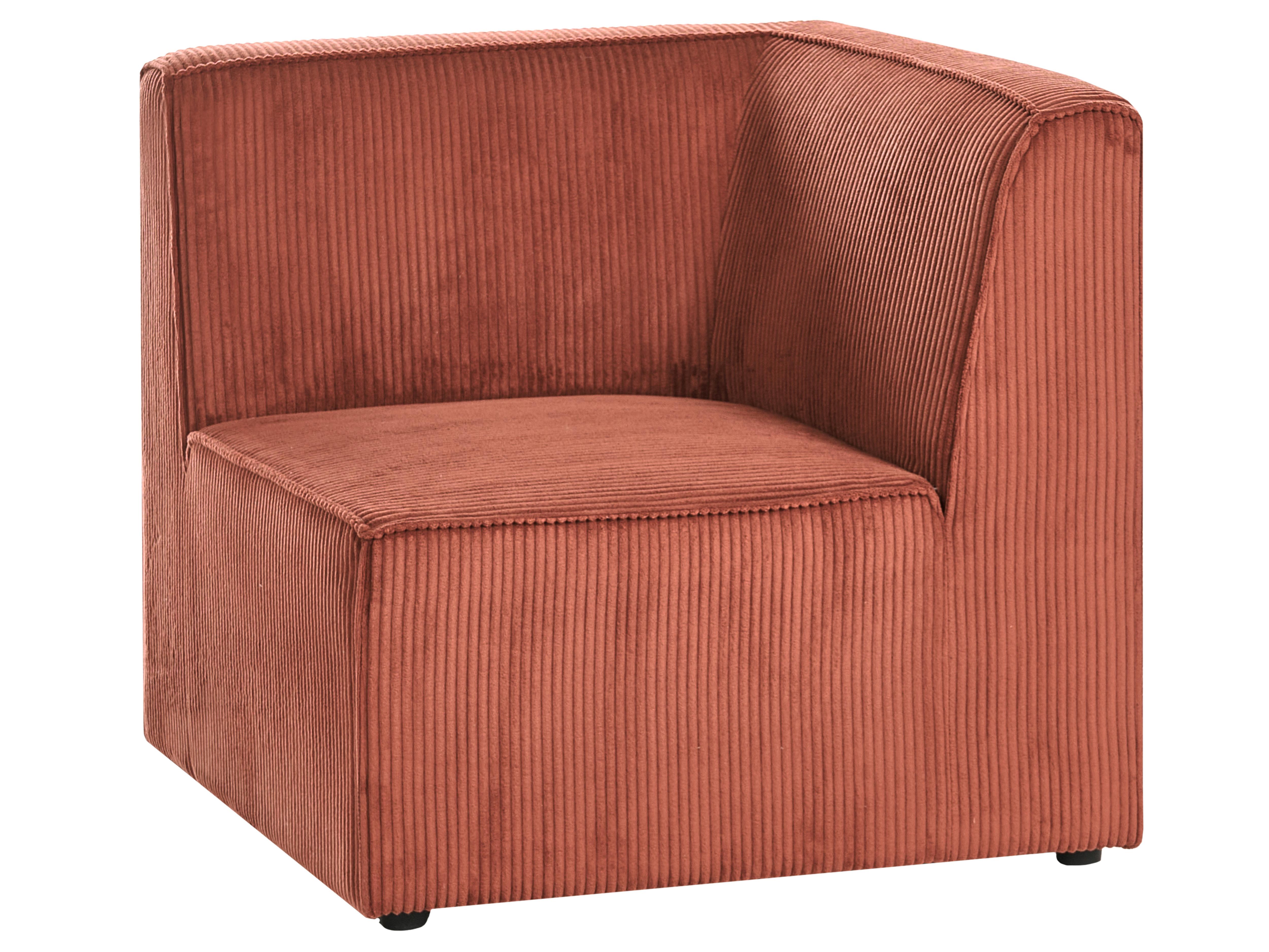 Modulaire hoekbank 4-zits LEMVIG Corduroy Goudbruin rechtszijdig