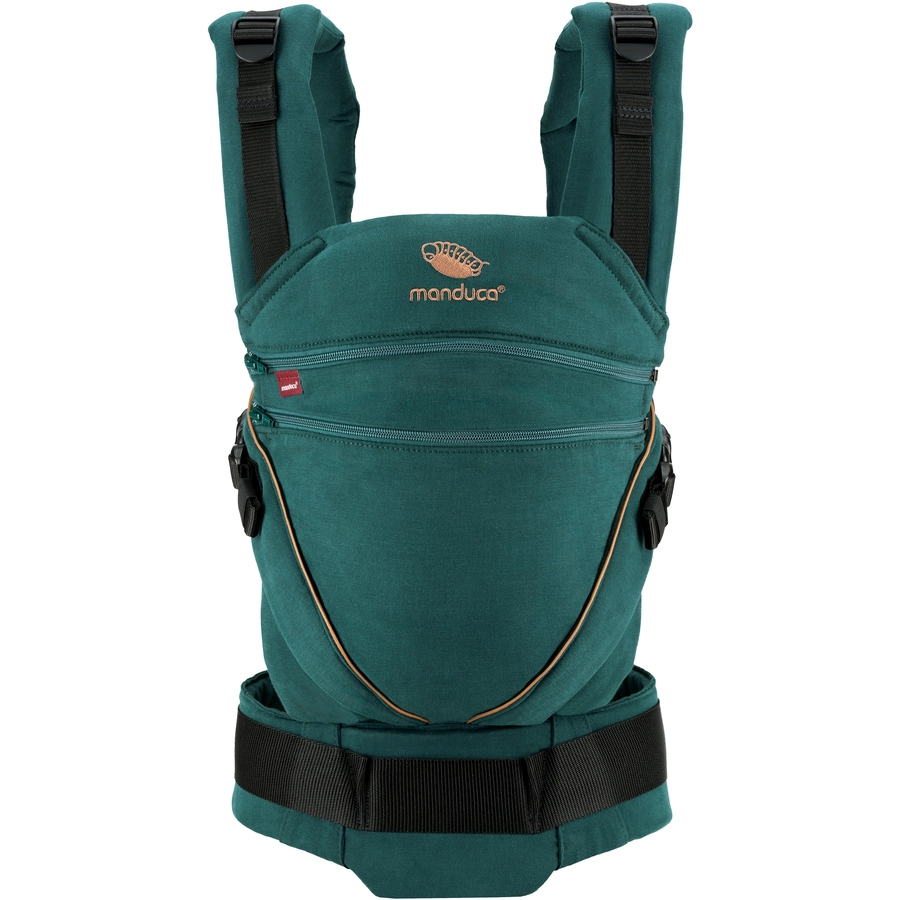 manduca Babytrage XT Cotton Denimteal-Toffee