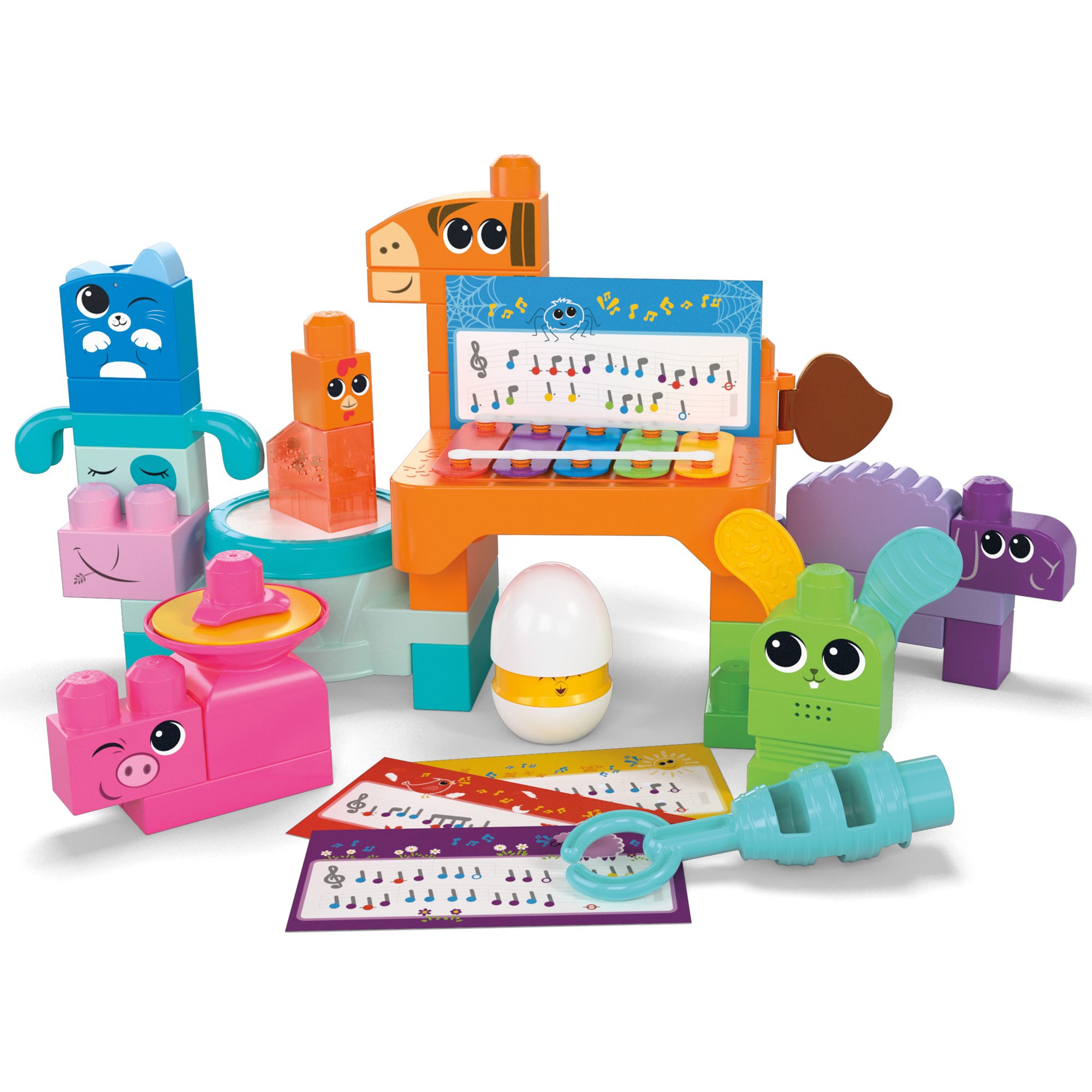 Mattel Konstruktionsspielzeug MEGA BLOKS Musikspaß Bauernhoftiere