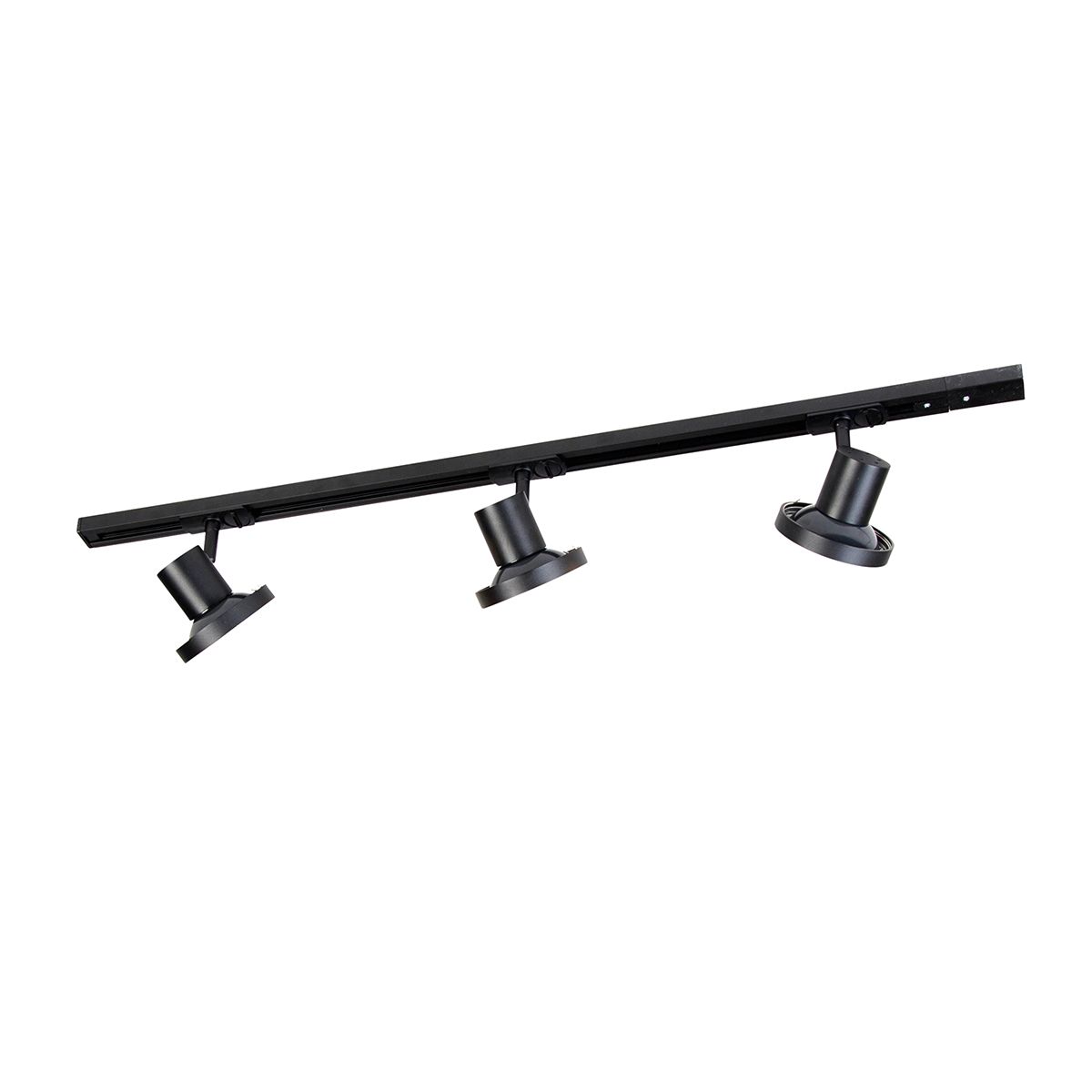 Modern railsysteem met 3 spots zwart 1-fase 100 cm - Iconic Jeany