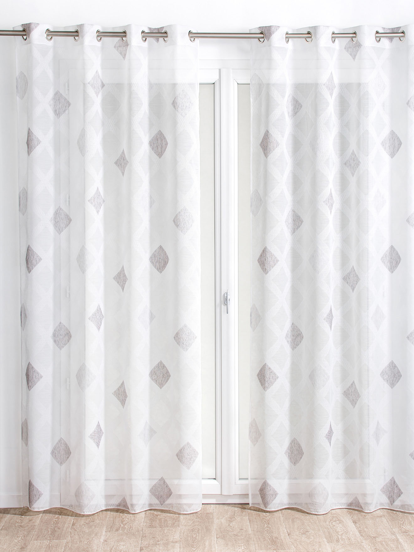 Panneau à motifs losanges contrastés
