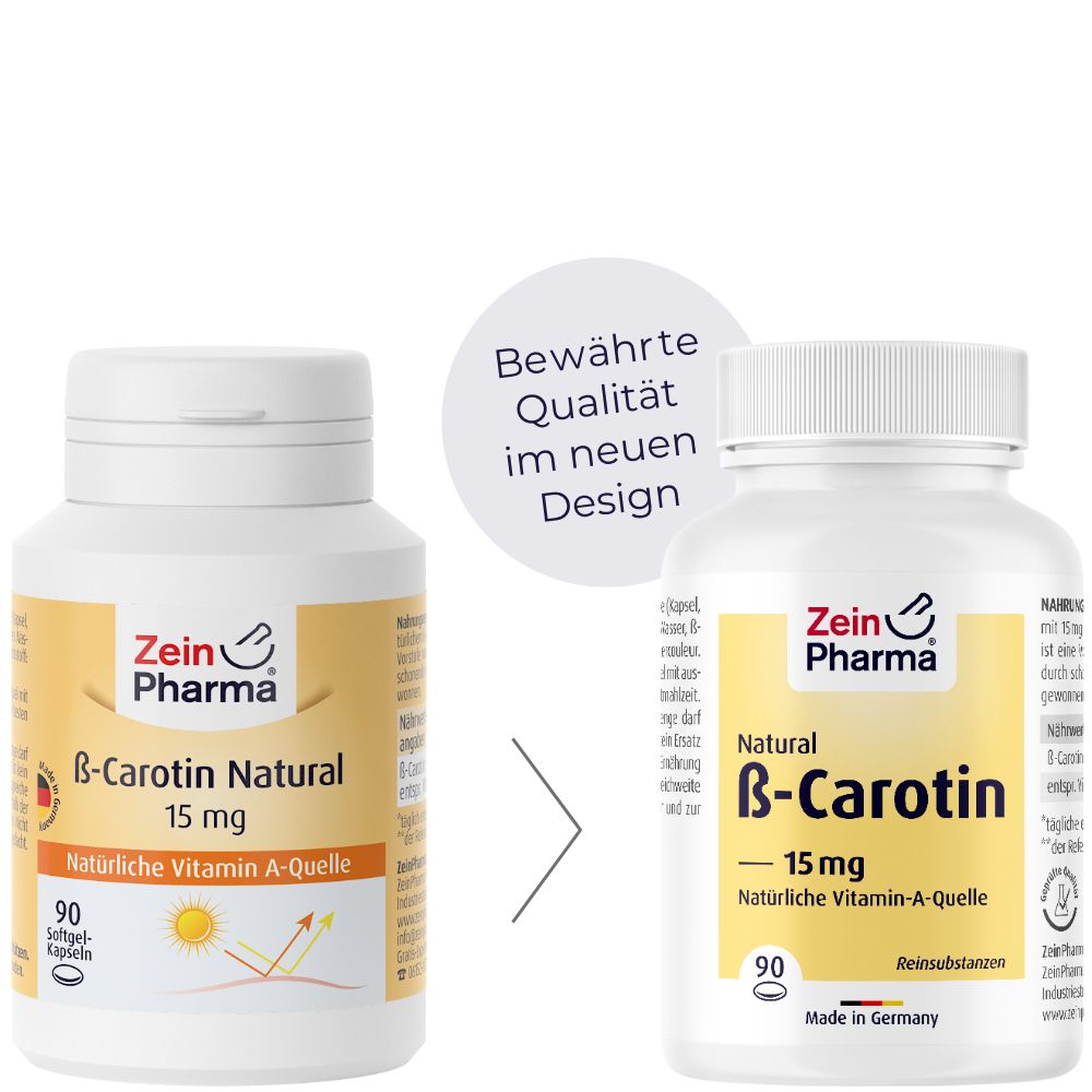 ZeinPharma® Beta Carotin Kapseln Natural 15 mg
