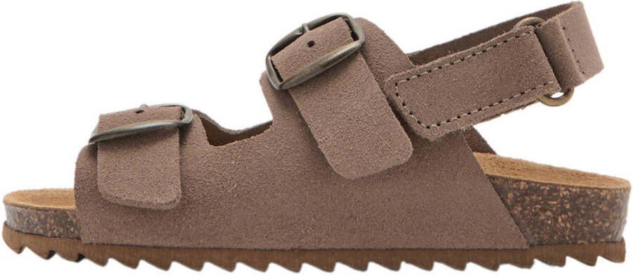 Mango Kids Peuter Kleuter leren sandalen bruin