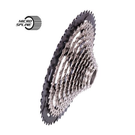 KASSETTE 12-fach, 10-50 Z. für Shimano Microspline  silber_schwarz  10-50 Zähne