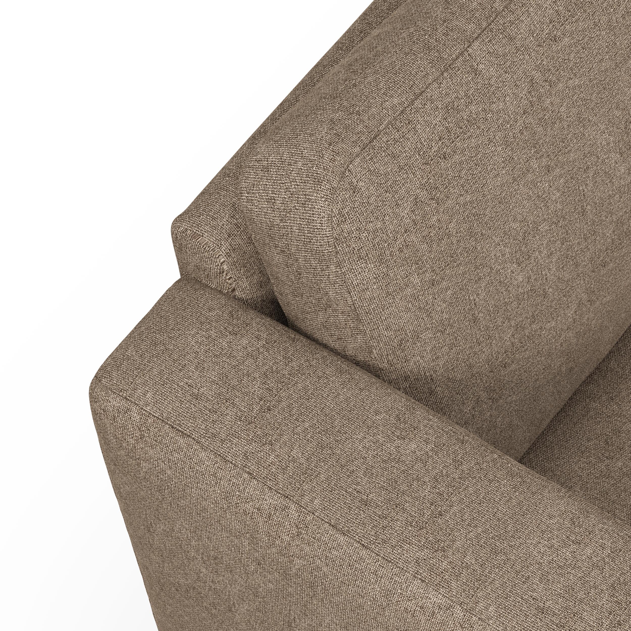Lean højrevendt hjørnesofa med pufafslutning